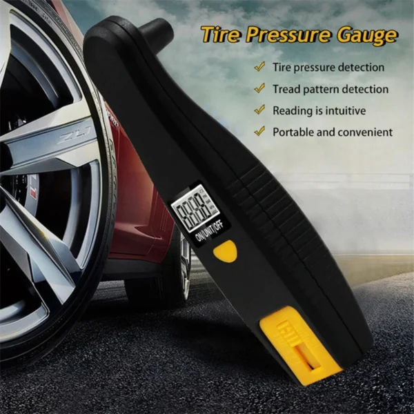2 In 1 Car Tire Tyre Air Pressure Gauge Meter